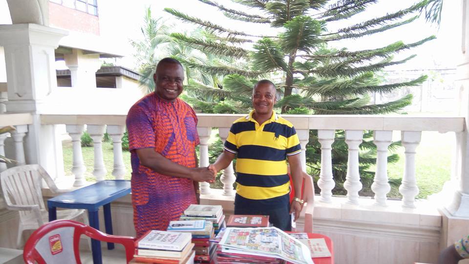 Mr Patrick Albert and Mr Udeme Nana during July 2016 reading session of UBC